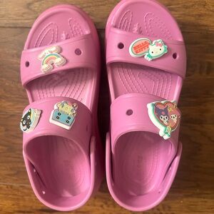 Pink Platform Crocs